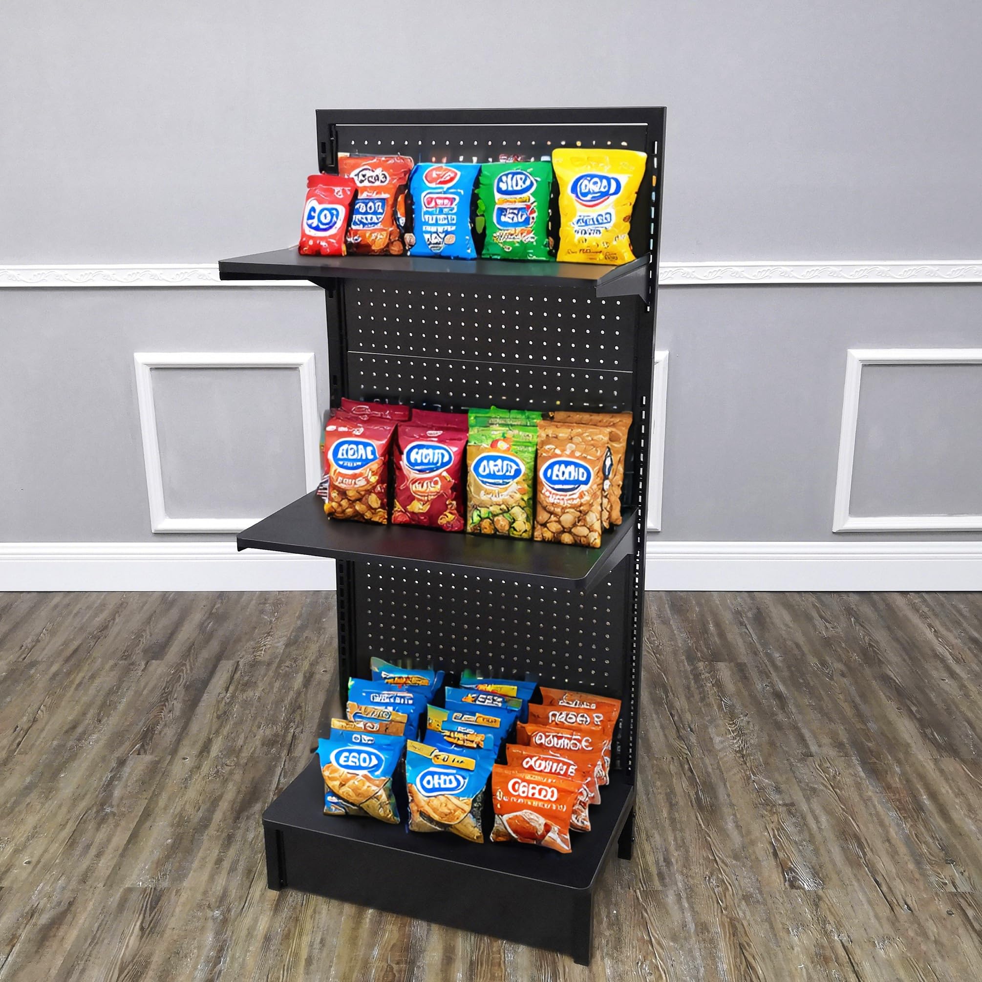 WALL RACK｜DUENDE 36ft Wide Lozier Black Gondola Shelving - 96